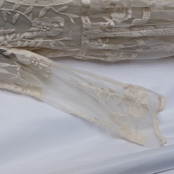 Entro Lovely Lace Dress Wedding Dress Boho Lace Rehersal, Crochet, S - Picture 5 of 11